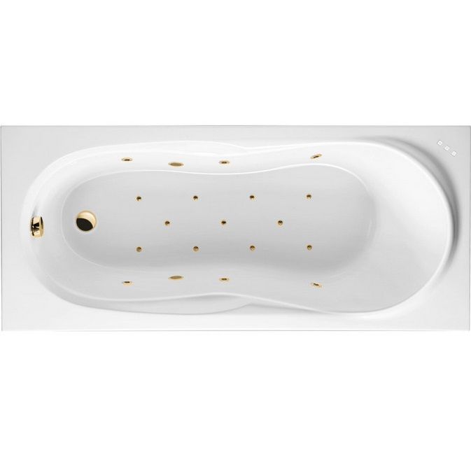 Ванна гидромассажная Excellent Sekwana "RELAX" WAEX.SEK17.RELAX.GL 170x75 (золотой, белый), каркас, слив-перелив